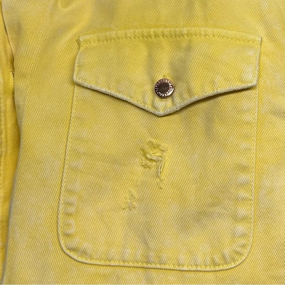 RETROFETE Yellow washed Denim Button-Up Shirt SIZE M NWT - Picture 10 of 10